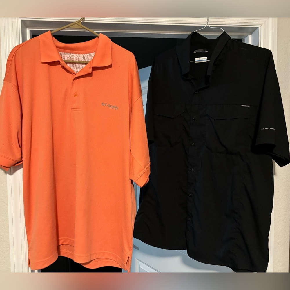 2 Pack Columbia PFG Shirt Omni Shade Performance Vented Quick Dry Fishing 2XL